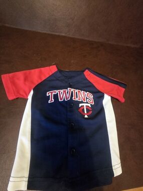 Twins Navy & Red Kids Baseball Jersey